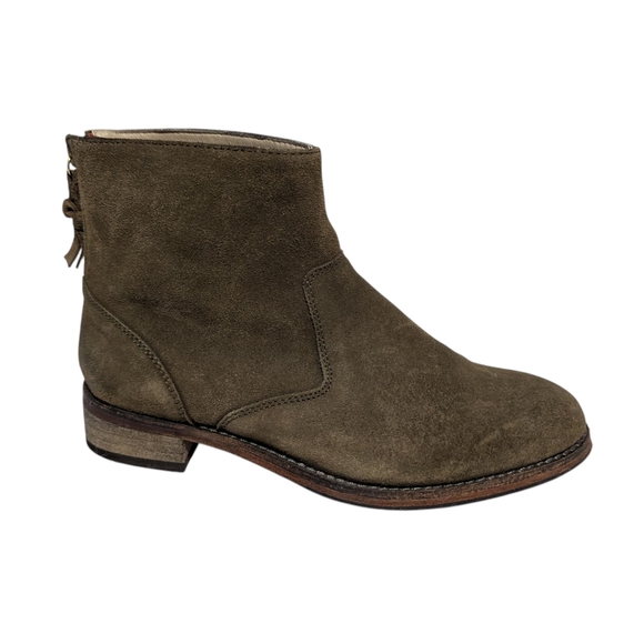 Boden Keira Women's Olive Green Suede Buckle Booties size 37. - Picture 1 of 15
